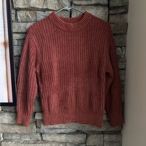 Aritzia Wilfred Rust Chenille Sweater